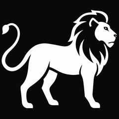 The lion outline vector and illustration line art design on a white background	
