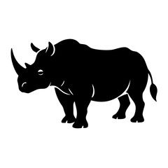 rhino icon, rhino line art - simple line art of rhino, perfect for rhino logos and icons
