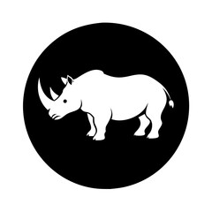 rhino icon, rhino line art - simple line art of rhino, perfect for rhino logos and icons