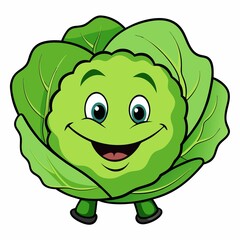 Cabbage on White Background: Fresh and Crisp Vegetables