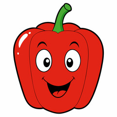 Bell Pepper on White Background: Fresh and Vibrant Vegetable Photography