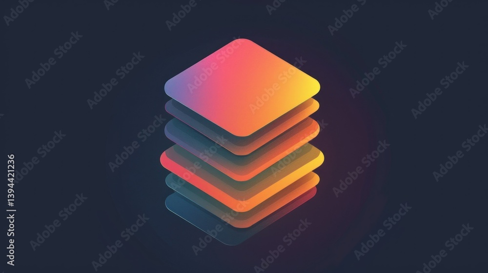 Aufkleber a computer icon design featuring gradient colors and sleek lines.