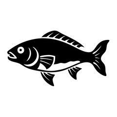 sea bass icon, sea bass line art - simple line art of sea bass, perfect for sea bass logos and icons