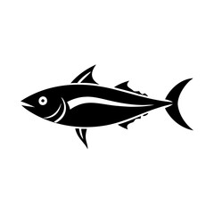 skipjack tuna icon, skipjack tuna line art - simple line art of skipjack tuna, perfect for skipjack tuna logos and icons