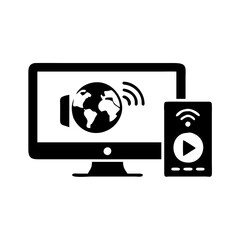 smart tv icon icon, smart tv icon line art - simple line art of smart tv icon, perfect for smart tv icon logos and icons