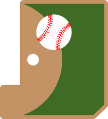 Baseball Court Field Letter Vector Element Alphabet J