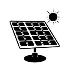 solar panel icon, solar panel line art - simple line art of solar panel, perfect for solar panel logos and icons
