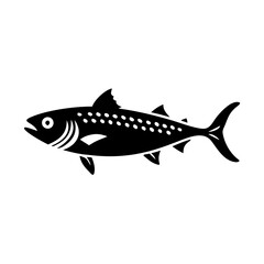 spanish mackerel icon, spanish mackerel line art - simple line art of spanish mackerel, perfect for spanish mackerel logos and icons