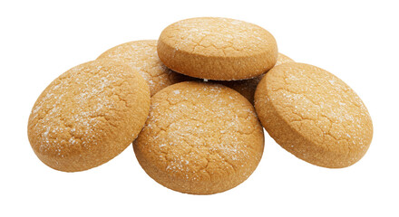 Isolated Pile of Shortbread Cookies