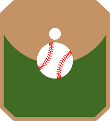 Baseball Court Field Letter Vector Element Alphabet O