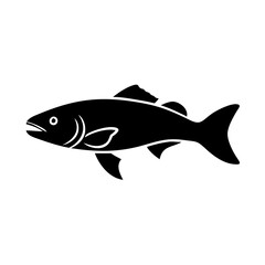 trout icon, trout line art - simple line art of trout, perfect for trout logos and icons