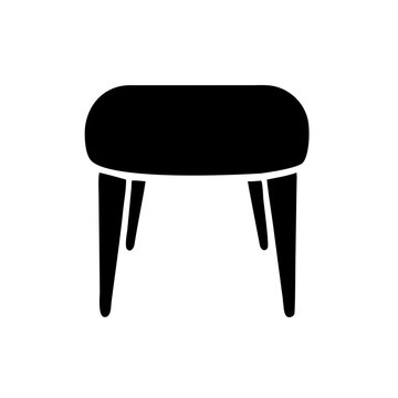 recommend clip art: vanity stool icon, vanity stool line art - simple line art of vanity stool, perfect for vanity stool logos and icons