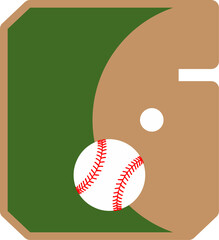 Baseball Court Field Letter Vector Element Alphabet G