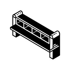 wall shelf icon, wall shelf line art - simple line art of wall shelf, perfect for wall shelf logos and icons
