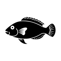 wrasse icon, wrasse line art - simple line art of wrasse, perfect for wrasse logos and icons