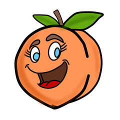 food, fruit, illustration, vector, cartoon, set, icon, isolated, strawberry, fresh, pear, healthy, funny, orange, banana, character, background, apple, cute, design, face, cherry, flat, organic, lemon