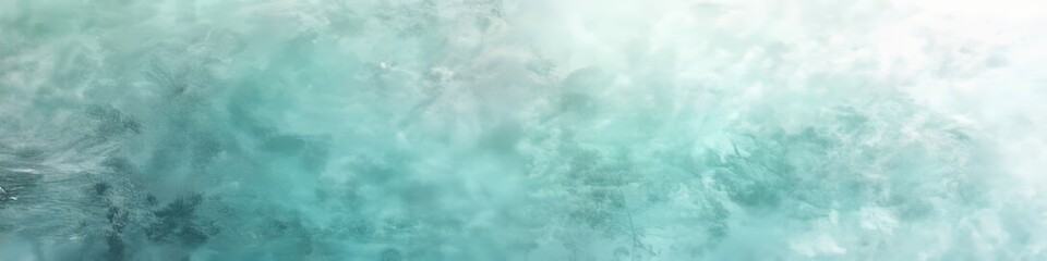 Teal Green and Blue Gradient Background, Soothing Blend, Subtle Glow of Noise Texture, for Posters
