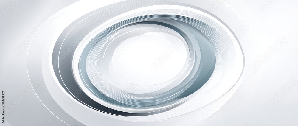 Poster white background featuring an intricate monochrome abstract with flow and movement