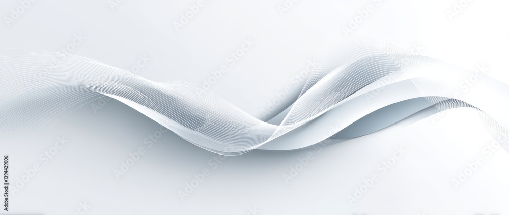Poster intricate flow and movement set against a monochrome white abstract background