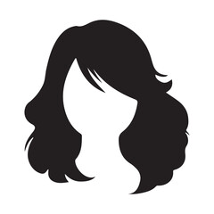elegant woman face beauty vector icon