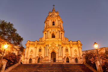 Fototapeta premium Duomo of San Giorgio Cathedral in Modica Sicily Italy