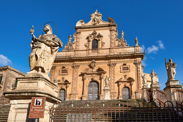 Fototapeta premium Chiesa di San Pietro Church. Modica Sicily Italy