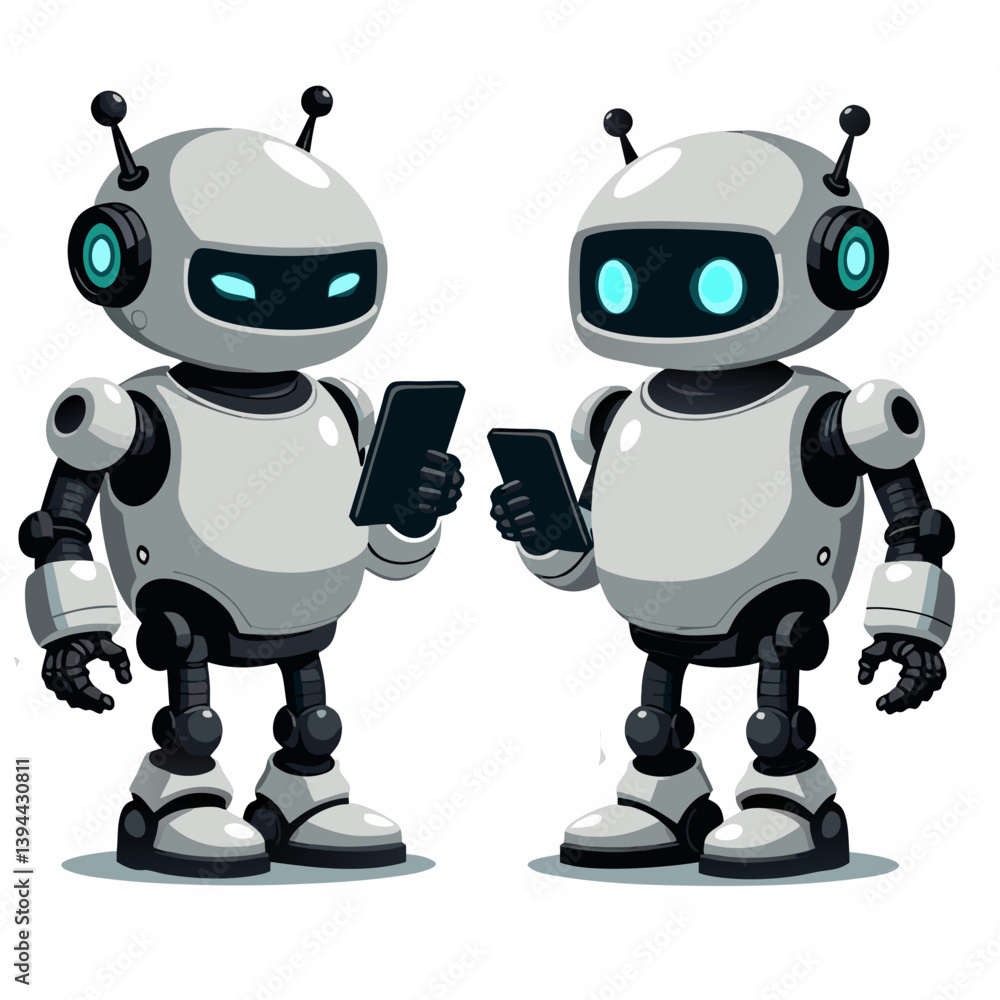 Poster robot artificial intelligence using smartphone