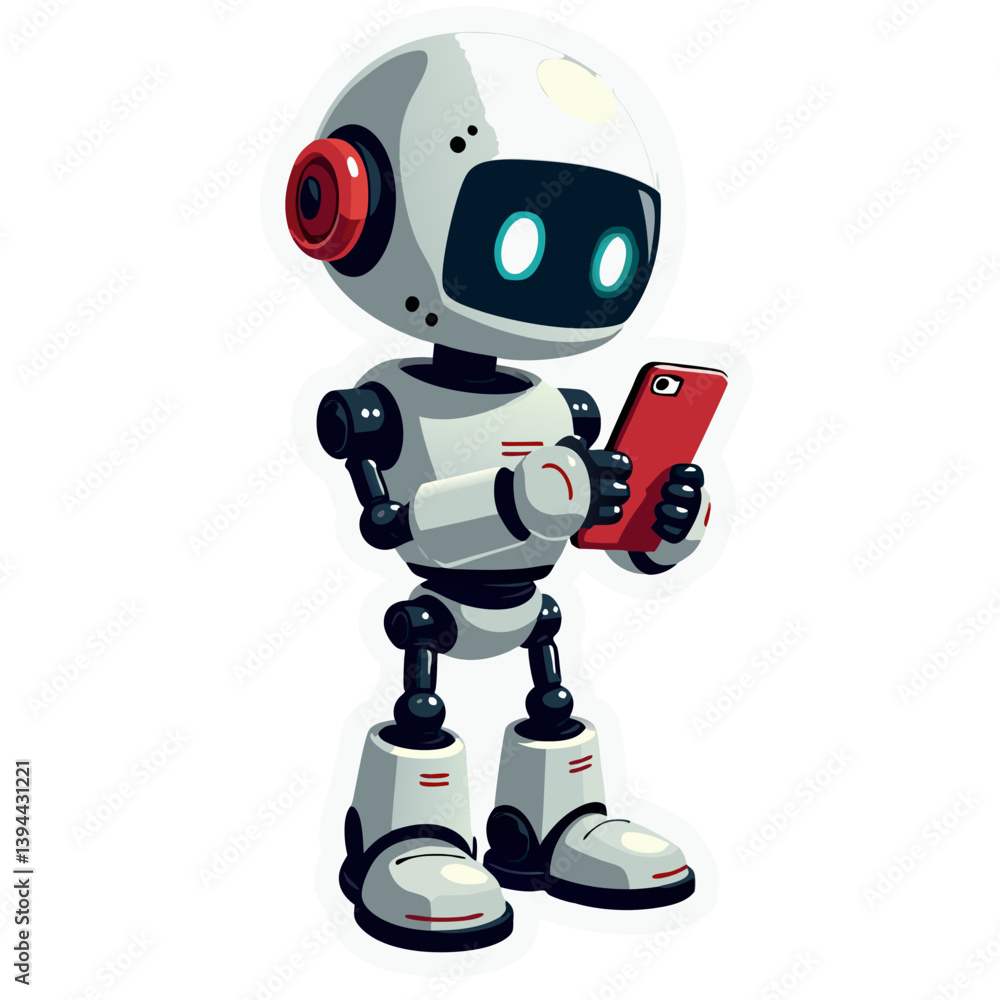 Poster robot android using smartphone