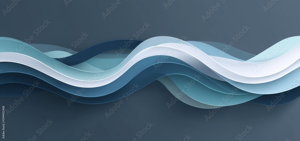 Poster a harmonious background is created by flowing abstract lines