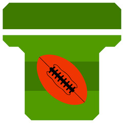 Football Court Field Letter Vector Element Alphabet T