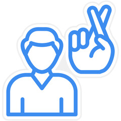 Hands Crossed Icon Style