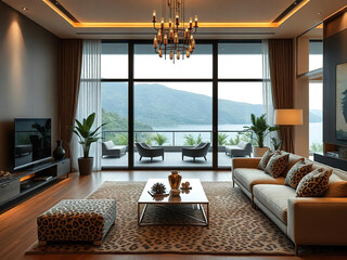 modern luxury villa apartment interior