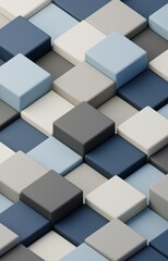 3D背景素材_四角形_カラフル