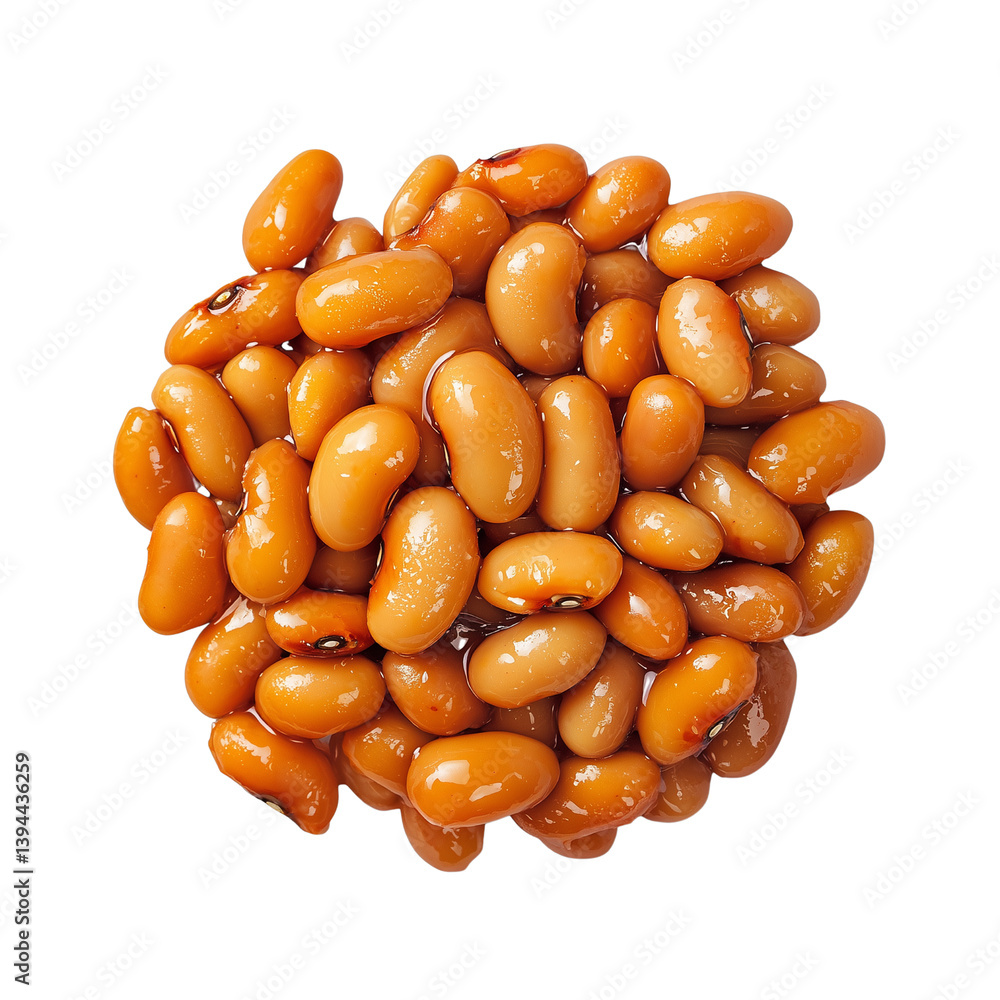 Poster a close-up view of shiny orange beans clustered together, showcasing their smooth texture and vibran