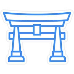 Torii Gate Icon Style
