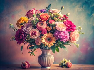 Delicate Pastel Pink Floral Arrangement A Stunning Display of Springtime Elegance and Natural Beauty