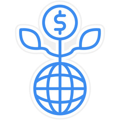 Green Economy Icon Style