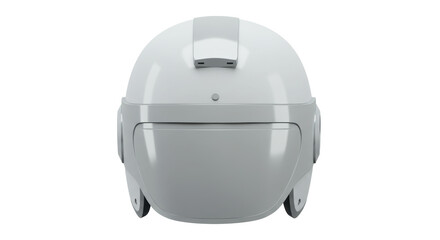 Isolated White Futuristic Helmet