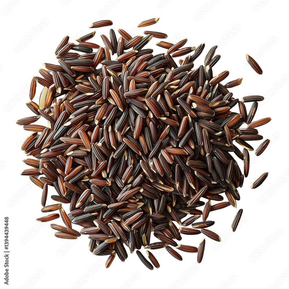 Poster a close-up view of cumin seeds piled together, showcasing their elongated shape and dark brown color