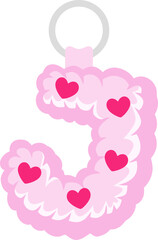 Key Chain Love Letter Vector Element Alphabet J