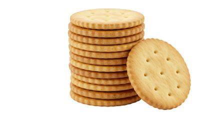 Isolated Stack of Crackers