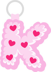 Key Chain Love Letter Vector Element Alphabet K