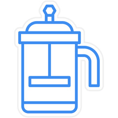 Coffee Press Icon Style