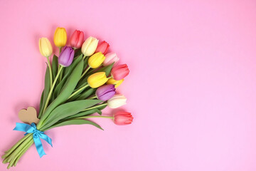 bouquet of tulips with a tag attached to it1