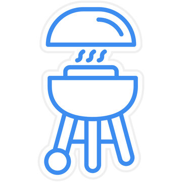 blue grill cooking outdoors clip art preview