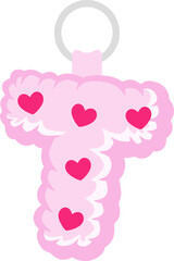 Key Chain Love Letter Vector Element Alphabet T