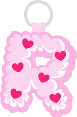 Key Chain Love Letter Vector Element Alphabet R