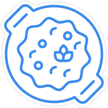 blue food dish icon clip art preview