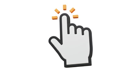 Isolated Click Hand Cursor