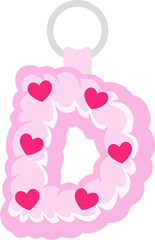 Key Chain Love Letter Vector Element Alphabet D